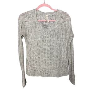 Aeropostale Sweater Women's Size Small Open Knit V-Neck Office Career Cozy Top